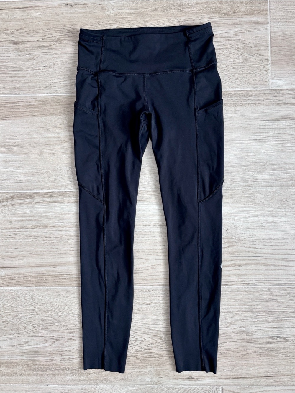 Lululemon Fast & Free 7/8 Tight II Nulux 25" Black Leggings High Waisted Size 6